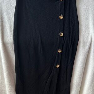 H&M Black Button-Down Women's Skirt size M